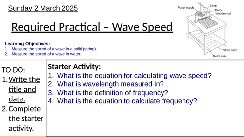 AQA GCSE Physics – Required Practical: Wave Speed