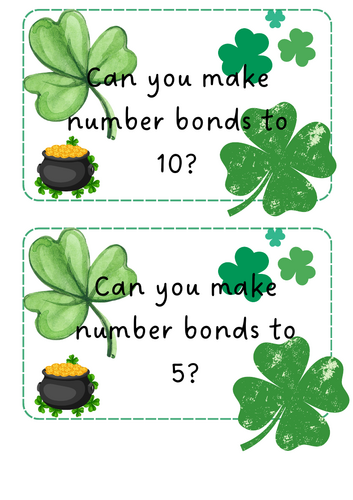 St Patrick's Day Number Bonds