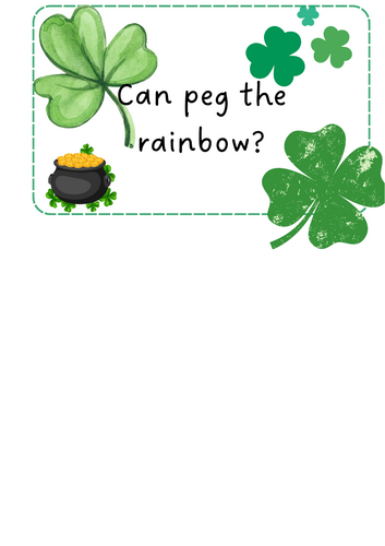 St Patrick's Day Rainbow Pegs