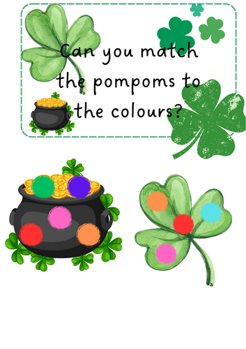 St Patrick's Day Pompom match