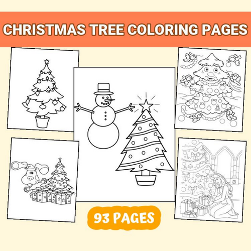 Festive Christmas Tree Coloring Pages PDF for All Ages