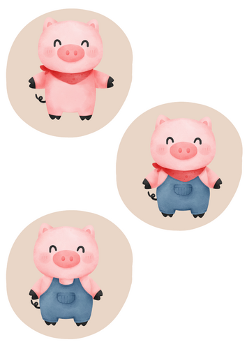 Three Little Pigs Story Circles