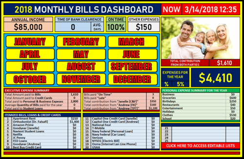 Finance and Expense Tracking Excel Software: Home and Work