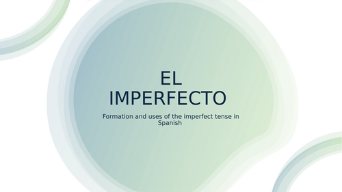 Spanish Grammar: Imperfect Tense