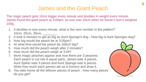 Book themed Maths Activity