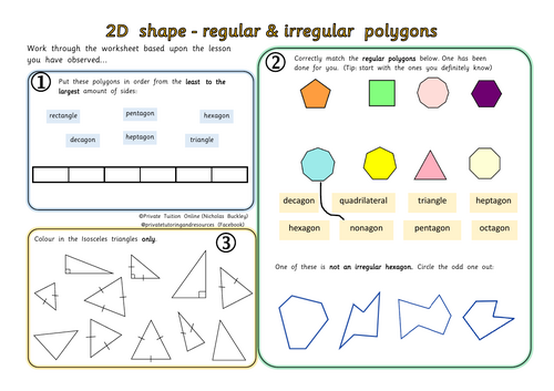 2D Shape / 2D Shapes (Regular & Irregular Polygons)