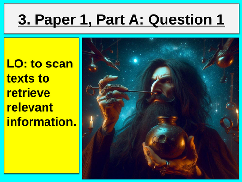 AQA Language Paper One Paper 1 Part A Question 1