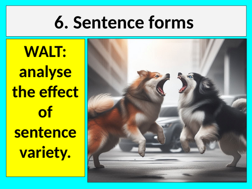 Sentence Forms AQA Language Paper One