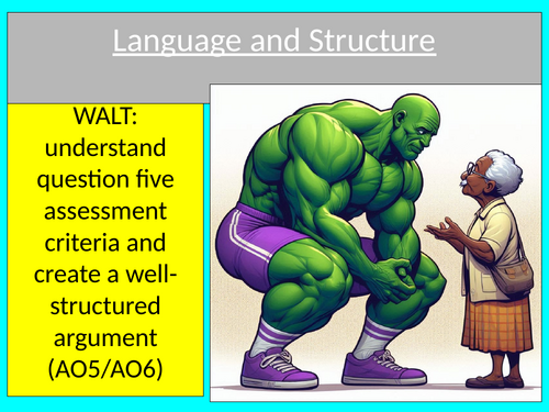 Language Structure AQA Language Paper Two Question 5