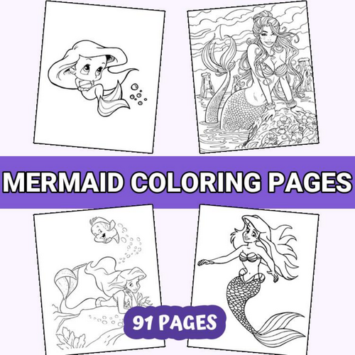 Enchanting Mermaid Coloring Pages for Creative Kids and Adults