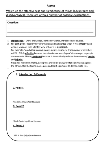 Geography Command Words