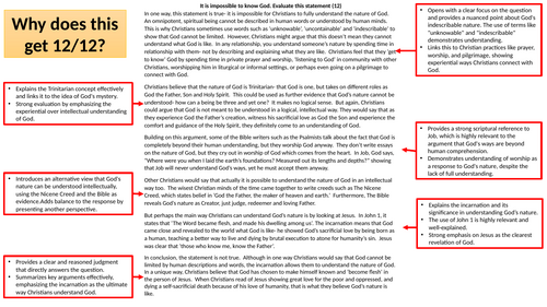 AQA Religious Studies: 12-mark evaluation model answer