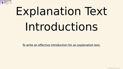 Explantion Text Introductions