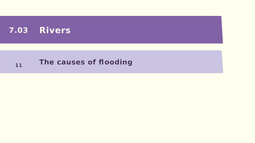 Y7 Rivers: Causes of flooding