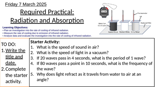 AQA GCSE Physics (Foundation Tier) – Required Practical: Radiation and Absorption