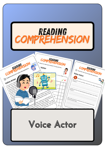 Reading Comprehension - Voice Actor + Solutions | Teaching Resources