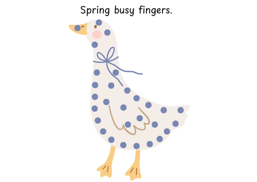 Spring duck busy fingers activity