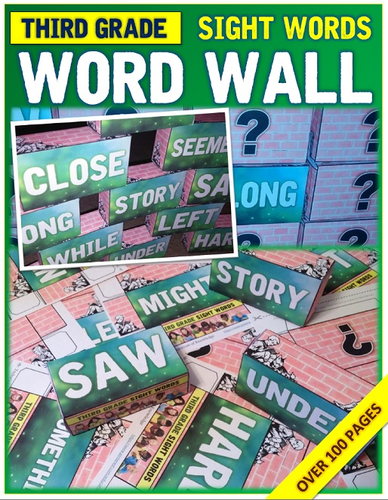 Third Grade Sight Words Word Wall