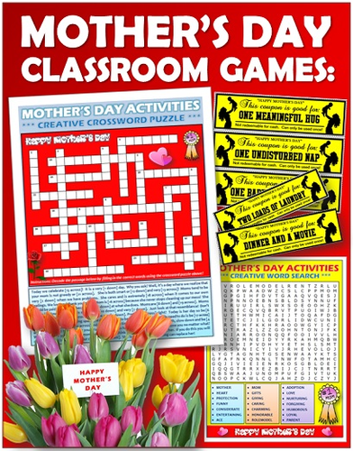 Happy Mother's Day: Engaging Activities, Coupons, and Cards