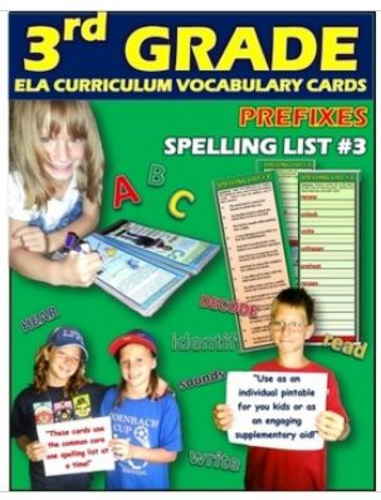 Prefixes: 3rd Grade Spelling List No. 3