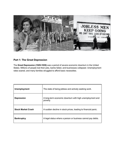 Of Mice and Men - Context & Background Worksheet