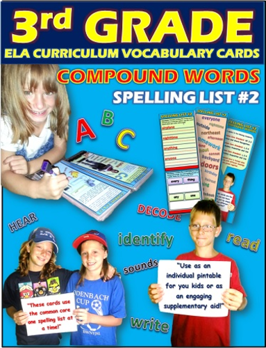 Compound Words: 3rd Grade Spelling List No. 2