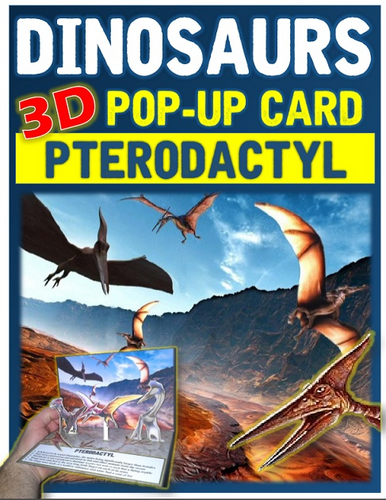 Dinosaurs: Pterodactyl Pop-Up Card