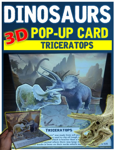 Dinosaurs: Triceratops Pop-Up Card