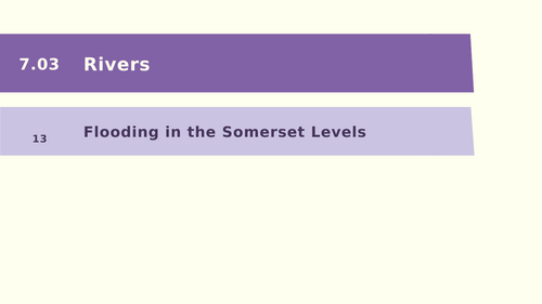 Y7 Rivers: Flooding in Somerset Levels