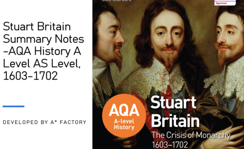 Stuart Britain Summary Notes -AQA History A Level AS Level, 1603-1702