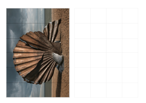 Maggie Hambling Shell Grid Drawing