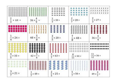 Fractions of amounts-puzzle