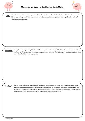 Metacognitive Cycle for Problem Solving