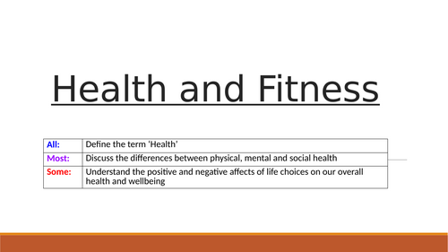 Health and Fitness