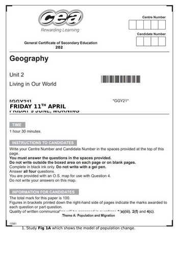 CCEA GCSE Unit 2 Predicted Paper 2025