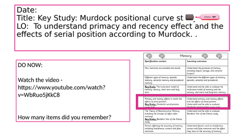 Key study Murdock