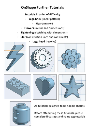 OnShape CAD tutorials