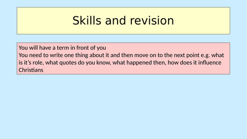 GCSE Christianity revision lesson