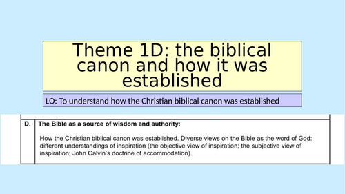 Alevel Christianity Theme 1DEF