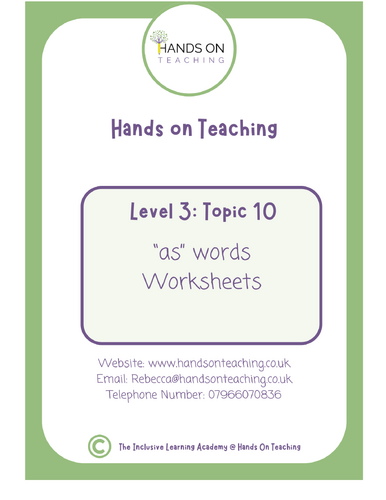Hands On Teaching Topic 10 Discrimination AS Words Activities And Worksheets