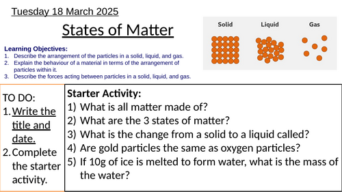 AQA GCSE Combined Science Physics: States of Matter: Complete Lesson