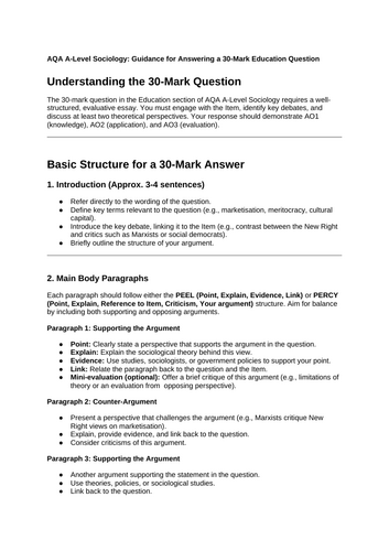 30 mark editable essay plan
