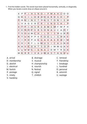 al, ish, age, ship - puzzle