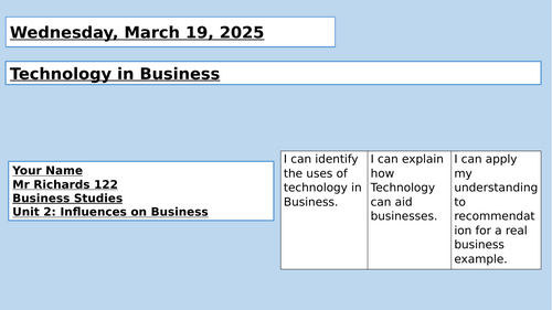 Technology in Business