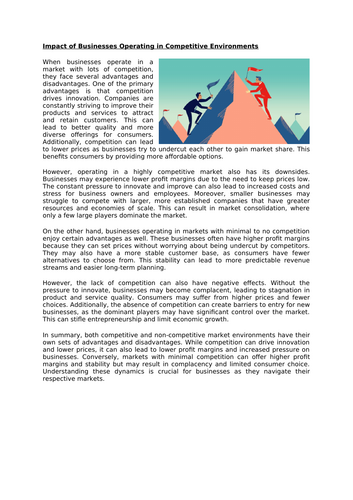 Influence of The Competitive Environment on Business