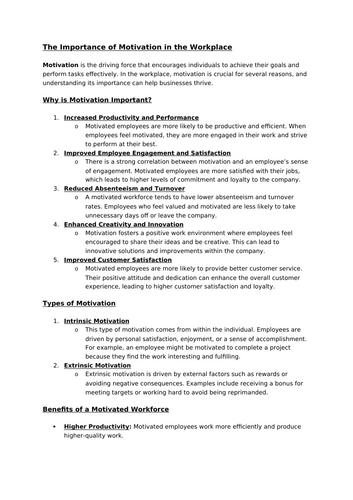 Financial Methods of Motivation