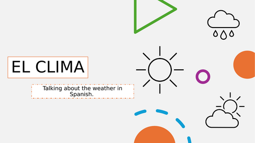 KS3 Spanish: El clima / the weather