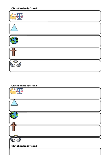 AQA GCSE Religious studies Christian beliefs and practices Revision and retrieval - picture prompts