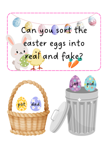 Easter trash or treasure phonics