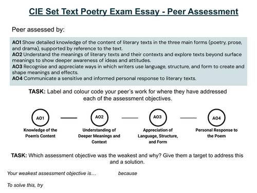 CIE Poetry Peer Assessment